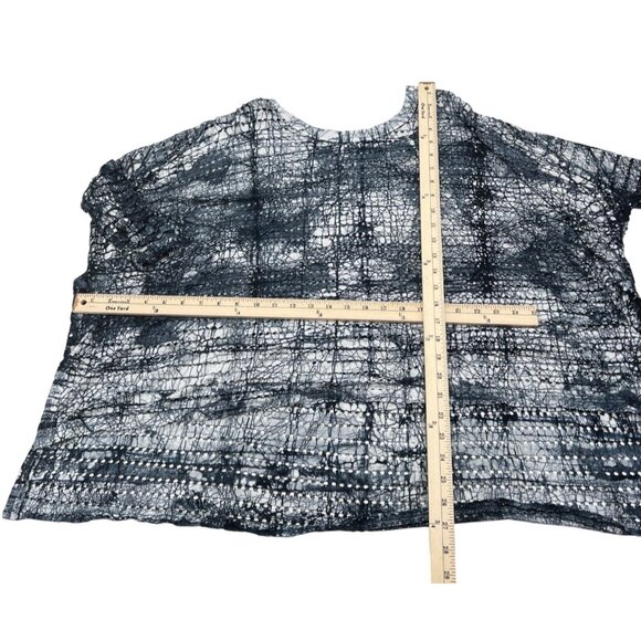 Hard Tail Forever Women's Size Small Black & White Tie-Dye Mesh Top Pullover - Picture 2 of 4